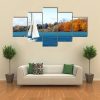 Canadian Sailboat In Lake - Nature 5 Panel Canvas Art Wall Decor