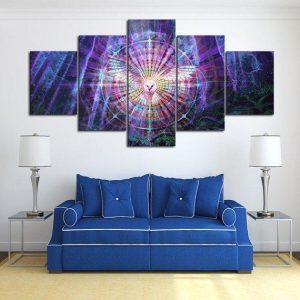 Cannabis Lover - Abstract 5 Panel Canvas Art Wall Decor