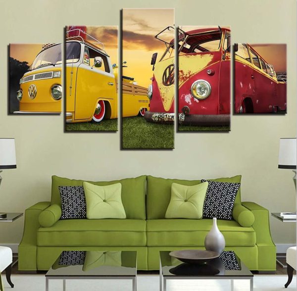 Car 32 - Automative 5 Panel Canvas Art Wall Decor