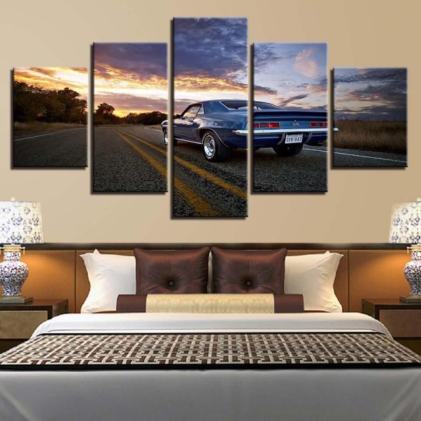 Car HightWay - Automative 5 Panel Canvas Art Wall Decor