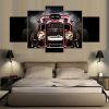 Car Red And Black - Automative 5 Panel Canvas Art Wall Decor