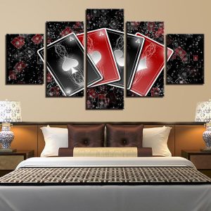 Card 2 - Gaming 5 Panel Canvas Art Wall Decor