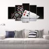 Cards And Chips - Abstract 5 Panel Canvas Art Wall Decor