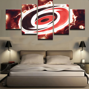 Carolina Hurricanes Hockey 1 Sport - 5 Panel Canvas Art Wall Decor