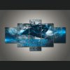 Carolina Panthers Poster Logo Football - 5 Panel Canvas Art Wall Decor