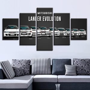 Cars Abstract Vintage - Automative 5 Panel Canvas Art Wall Decor