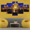 Castle Landscape - Nature 5 Panel Canvas Art Wall Decor