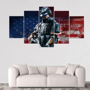 Castle Rainbow Six Siege - Gaming 5 Panel Canvas Art Wall Decor