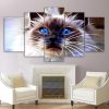 Cat - Abstract 5 Panel Canvas Art Wall Decor