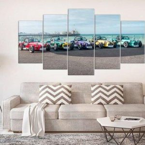 Caterham Cars - Automative 5 Panel Canvas Art Wall Decor