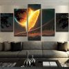 Celestial Crash Of Planet 1 - Space 5 Panel Canvas Art Wall Decor