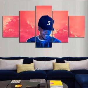 Chance The Rapper Celebrity - 5 Panel Canvas Art Wall Decor