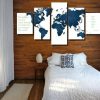 Change The World - Abstract 5 Panel Canvas Art Wall Decor