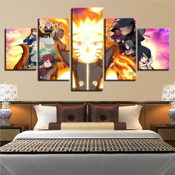 Character Naruto 10 - Anime 5 Panel Canvas Art Wall Decor