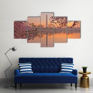 Cherry Blossom Festival - Nature 5 Panel Canvas Art Wall Decor