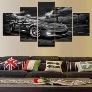 Chevrolet Corvette Car - 5 Panel Canvas Art Wall Decor