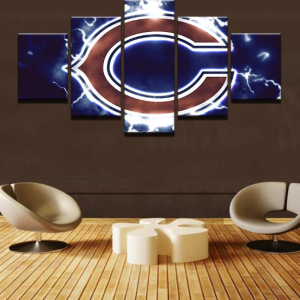 Chicago Bears Football Sport - 5 Panel Canvas Art Wall Decor