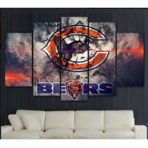 Chicago Bears Hd - Sport 5 Panel Canvas Art Wall Decor