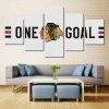 Chicago Blackhawks Logo 7 Ice Hockey - 5 Panel Canvas Art Wall Decor