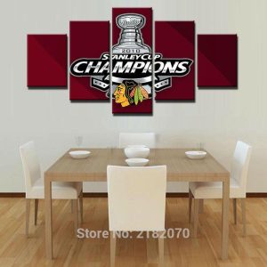 Chicago Blackhawks Stanley Cup Champions - Sport 5 Panel Canvas Art Wall Decor