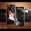 Chicago Bulls 1 Derrick Martell Rose Basketball 4 Piecies - 5 Panel Canvas Art Wall Decor