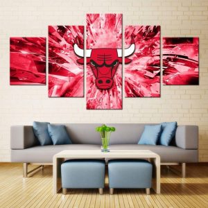 Chicago Bulls 5 - Sport 5 Panel Canvas Art Wall Decor