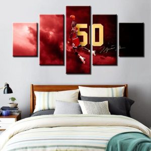 Chicago Bulls 6 - Sport 5 Panel Canvas Art Wall Decor