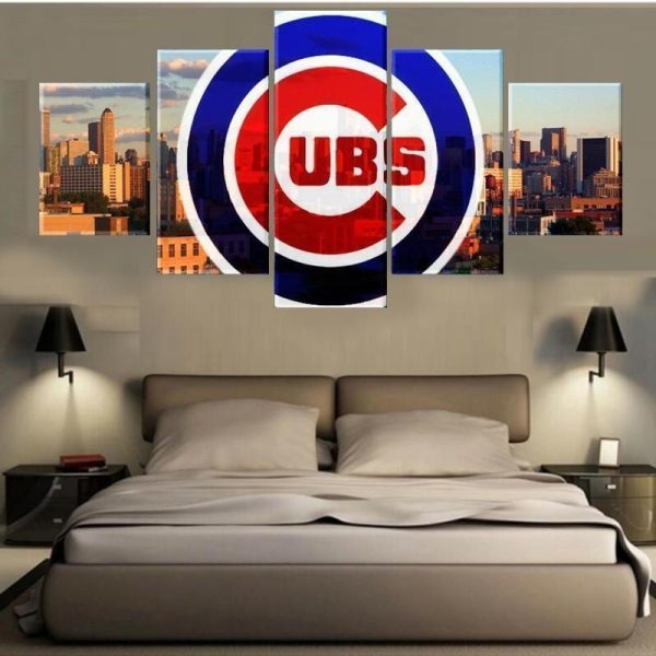 Chicago Cubs City Nature - 5 Panel Canvas Art Wall Decor