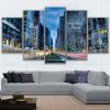 Chicago Twilight Time Lapse - Nature 5 Panel Canvas Art Wall Decor