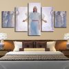 Christ Jesus Abstract Wings - Religion 5 Panel Canvas Art Wall Decor