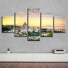 Christian Church Building - Nature 5 Panel Canvas Art Wall Decor