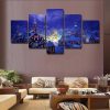 Christmas Is Coming - Abstract 5 Panel Canvas Art Wall Decor