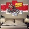 Christmas Xmas Holiday Cheer 01 - Nature 5 Panel Canvas Art Wall Decor