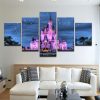 Cinderella Castle Disney World Magic Kingdom Disney - 5 Panel Canvas Art Wall Decor