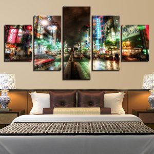 City Building 20 - Nature 5 Panel Canvas Art Wall Decor