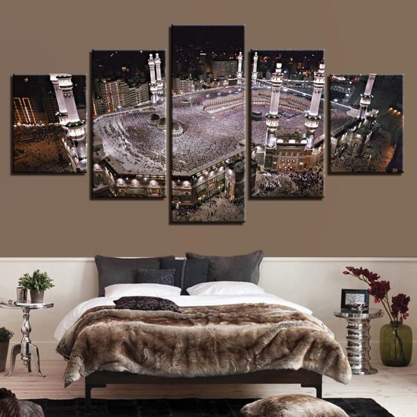 City Building 24 - Nature 5 Panel Canvas Art Wall Decor