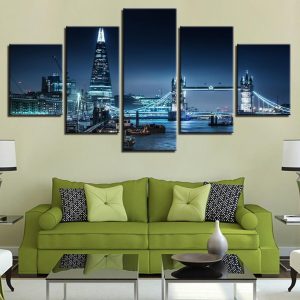 City Building 25 - Nature 5 Panel Canvas Art Wall Decor