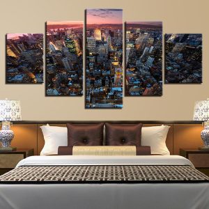 City Building 27 - Nature 5 Panel Canvas Art Wall Decor