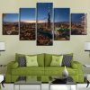 City Building 3 - Nature 5 Panel Canvas Art Wall Decor