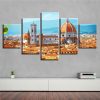 City Building 37 - Nature 5 Panel Canvas Art Wall Decor