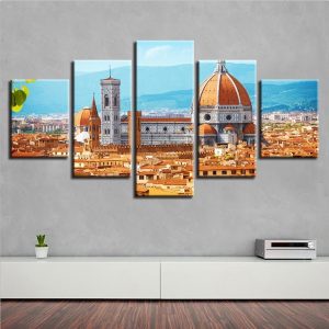 City Building 37 - Nature 5 Panel Canvas Art Wall Decor