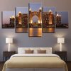 City Building 4 - Nature 5 Panel Canvas Art Wall Decor