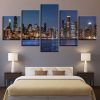 City Building 9 - Nature 5 Panel Canvas Art Wall Decor