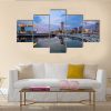 City Of Milwaukee Skyline With Lake Michigan Nature - 5 Panel Canvas Art Wall Decor