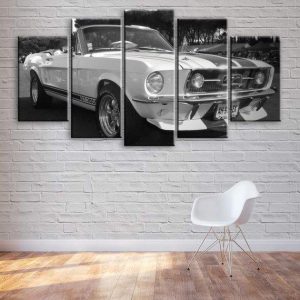 Classic Ford Gt350 Mustang - Automative 5 Panel Canvas Art Wall Decor