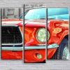 Classic Ford Mustang 5 - Automative 5 Panel Canvas Art Wall Decor