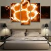 Clemson Tigers Logo Sport - 5 Panel Canvas Art Wall Decor