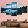 Cloudy View Of Lake Tahoe Nature - 5 Panel Canvas Art Wall Decor