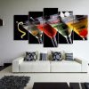 Cocktail Drinks - Wine 5 Panel Canvas Art Wall Decor