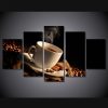 Coffee Beans 1 - Nature 5 Panel Canvas Art Wall Decor